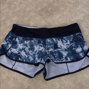 lululemon athletica Shorts - Rare lululemon Blue tie dye shorts lululemon athletica Shorts - Rare lululemon Blue tie dye shorts